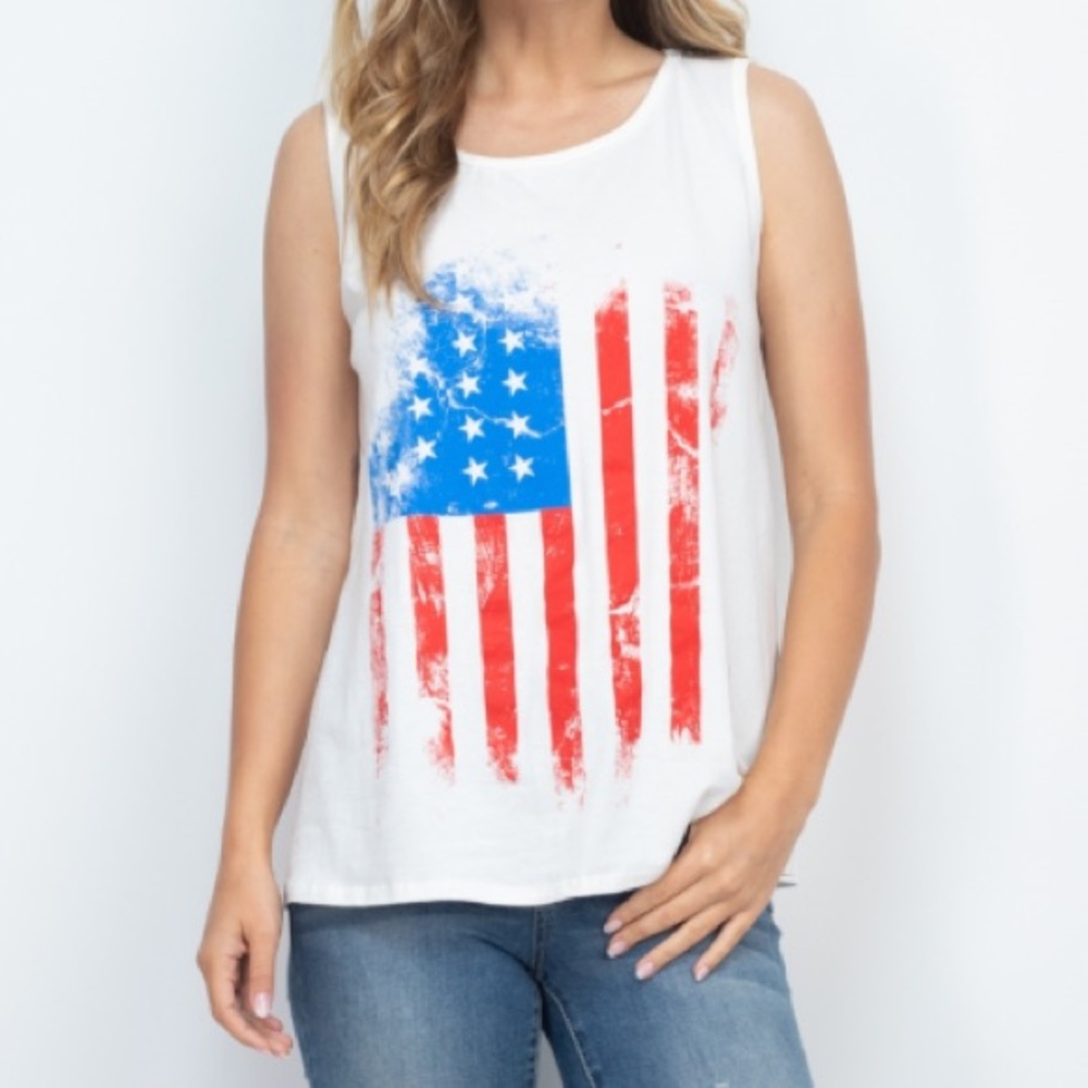 American Flag Print Tank - Picture 1 of 8